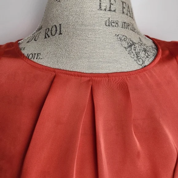 DKNY Red Ruffle Blouse - Picture 3 of 12